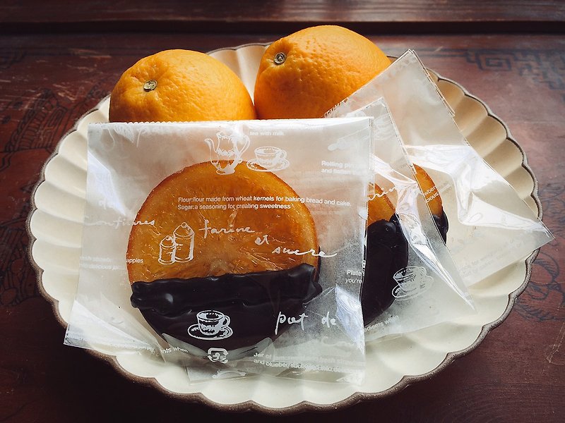 橙片巧克力 - 蛋糕/甜點 - 新鮮食材 橘色