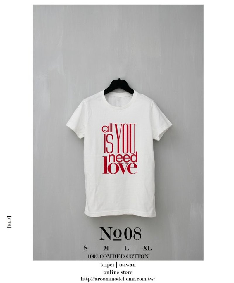 A ROOM MODEL - │ T-SHIRT COLLECTION │ NO.8 ALL YOU NEED IS LOVE - 女裝 T 恤 - 其他材質 