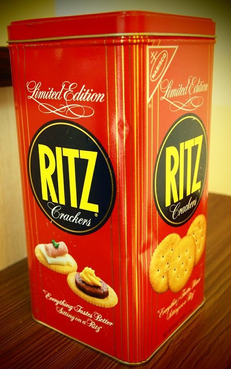 1986 早期限定餅乾盒Riz Made in usa (Limited Edition) - 筆筒/筆座 - 其他材質 紅色