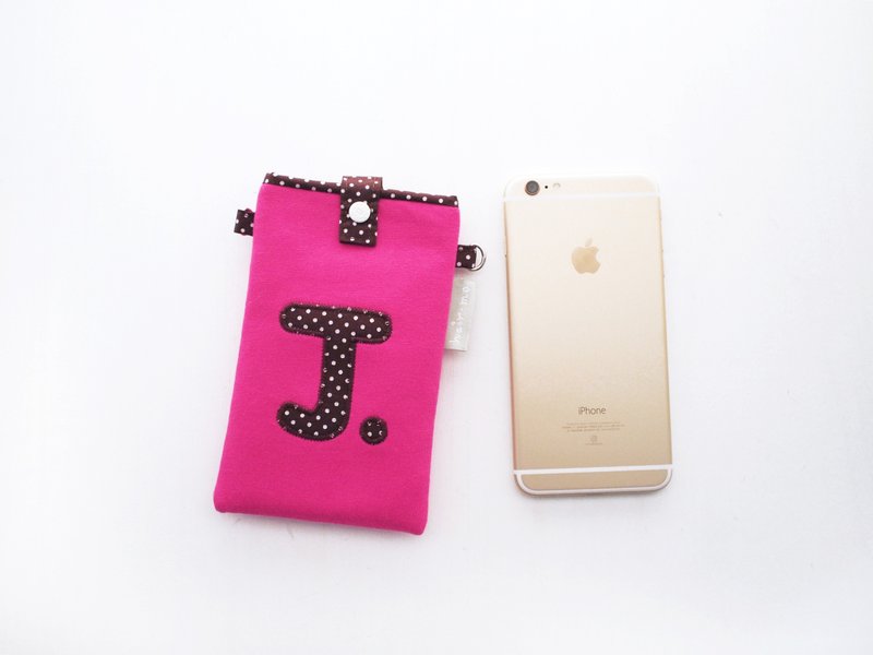 hairmo. Exclusive letter bicyclic cell phone pocket - Peach + Coffee Point (IPhone / htc / samsung) - Phone Cases - Other Materials Red