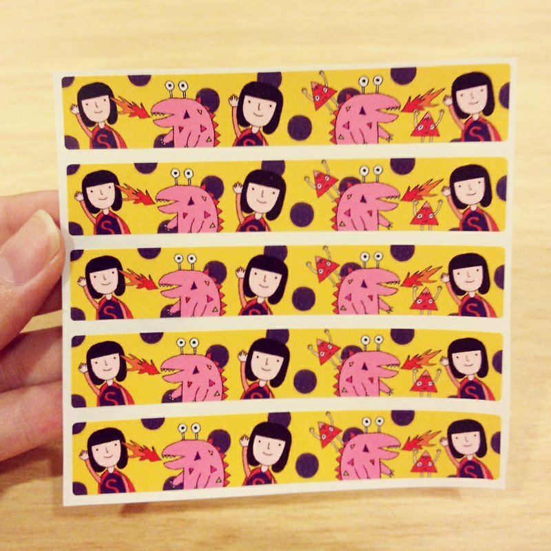 膠帶貼紙 / 超人款 - Stickers - Paper Orange