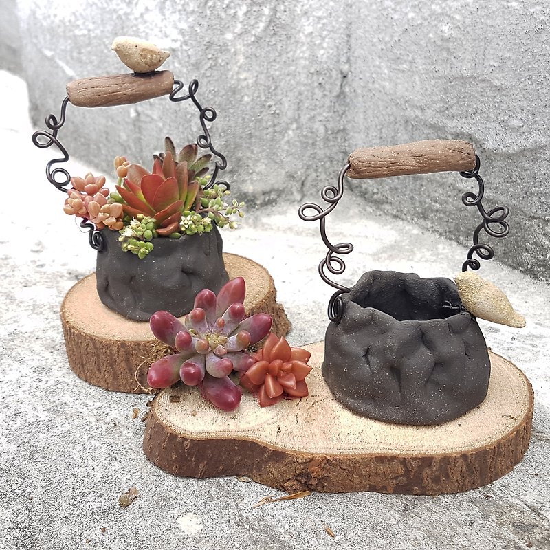 デザイナーバッグシリーズ-JöeyHsuanレディースハンドバッグ[ビッグブラック] - 花瓶・植木鉢 - 陶器 ブラック
