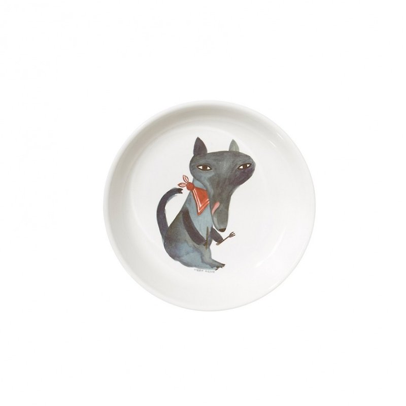 Hungry Wolf Children's Plate | Donna Wilson - Small Plates & Saucers - Other Materials White