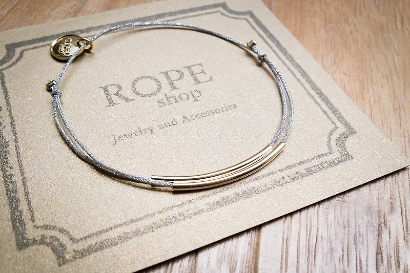 ROPEshop [1 + 1] of silver rope bracelet series. - สร้อยข้อมือ - โลหะ สีทอง