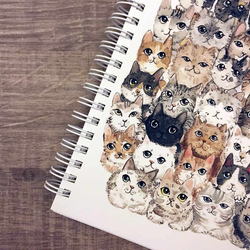 Cats stack music notebook - สมุดบันทึก/สมุดปฏิทิน - กระดาษ สีกากี