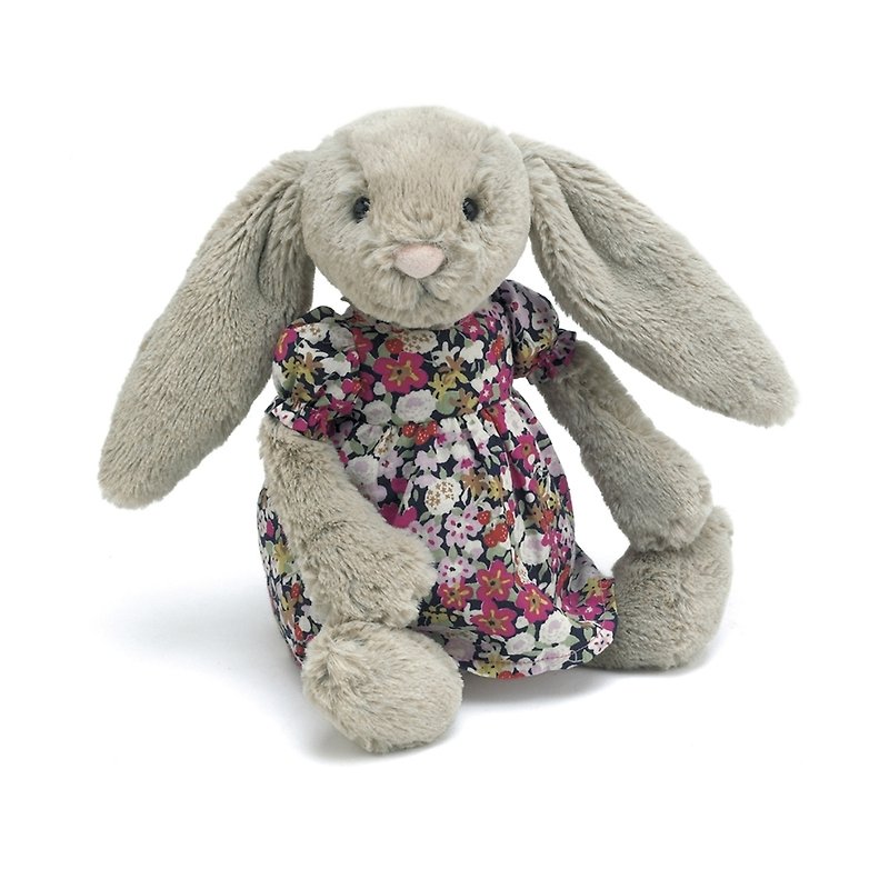 Jellycat Betsy Floral Bunny 23cm - Stuffed Dolls & Figurines - Cotton & Hemp Gray