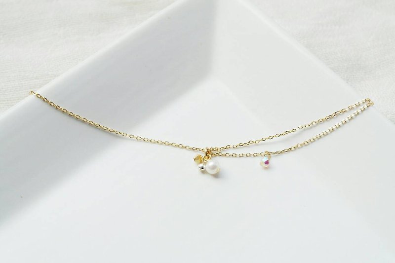 "Birthday Crystal" April April u exclusive asymmetric fine crystal bracelet birthday - Bracelets - Gemstone 