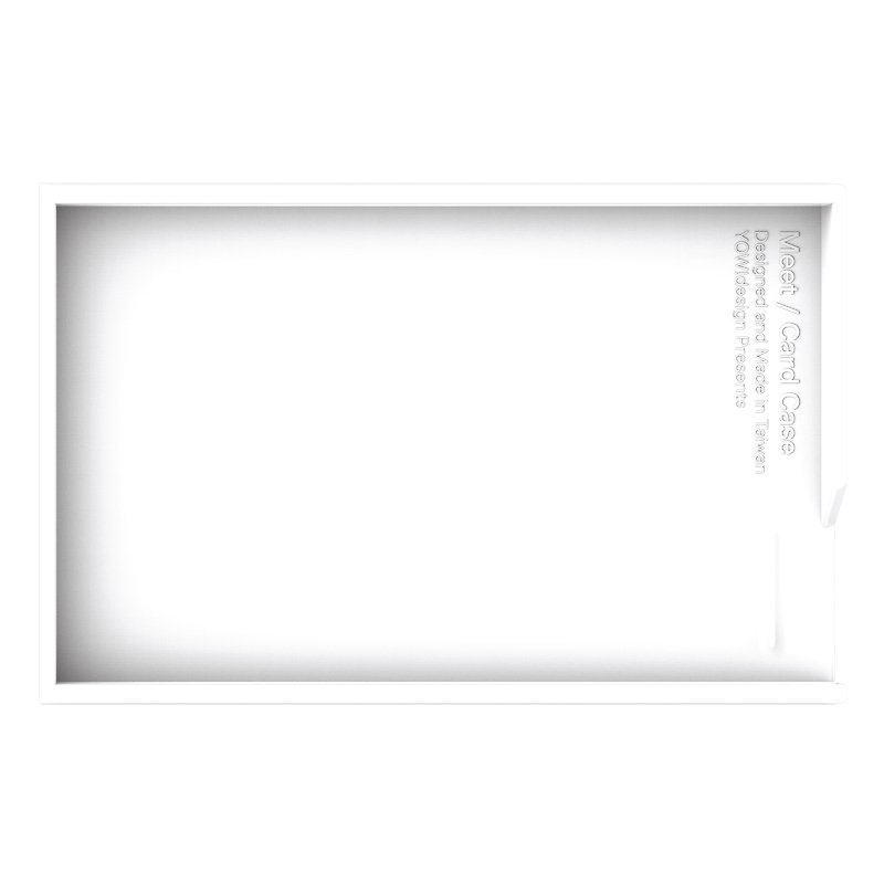 MEET+ business card case/lower cover-white - ที่เก็บนามบัตร - พลาสติก ขาว