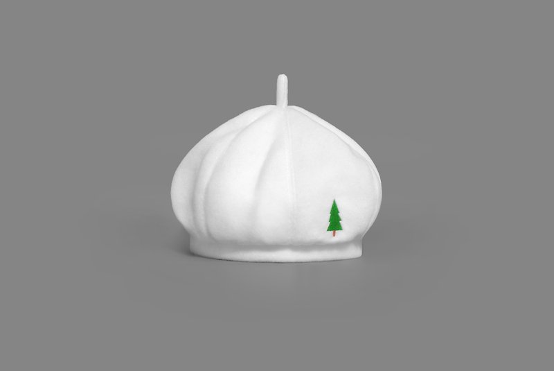 其他材質 帽子 白色 - 【紀念禮物】貼心小樹／白綿綿毛呢南瓜帽