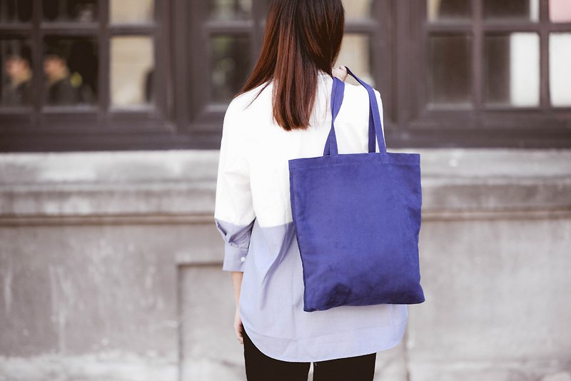 Royal blue / blue / suede shoulder bag - กระเป๋าแมสเซนเจอร์ - ไฟเบอร์อื่นๆ 