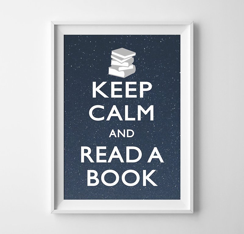 keep calm and read a book 客製化 掛畫 海報 - 牆貼/牆身裝飾 - 紙 
