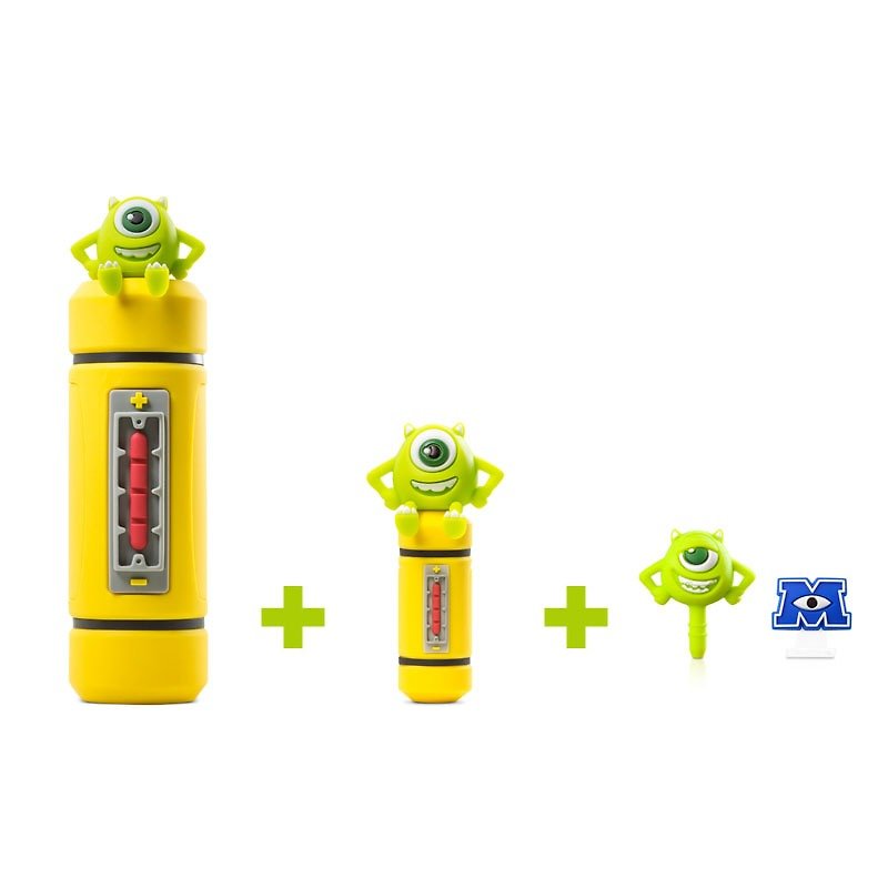Bone / big eyes Aberdeen 2600mAh power + 16G double-headed flash drive + MU dust plug group [value combination] - Phone Stands & Dust Plugs - Silicone Multicolor