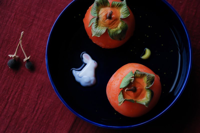 三浅陶社 原创设计 兔子与月亮(云兔) 小皿 餐盘点心盘 创意礼物 - 小碟/醬油碟 - 瓷 
