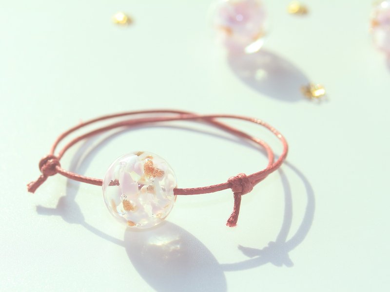 Italian-style hand-made glass Strap - Bracelets - Glass Pink