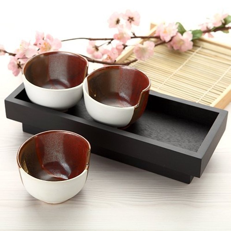 【Glazed leaves】Seasoning sauce plate set - Small Plates & Saucers - Other Materials 