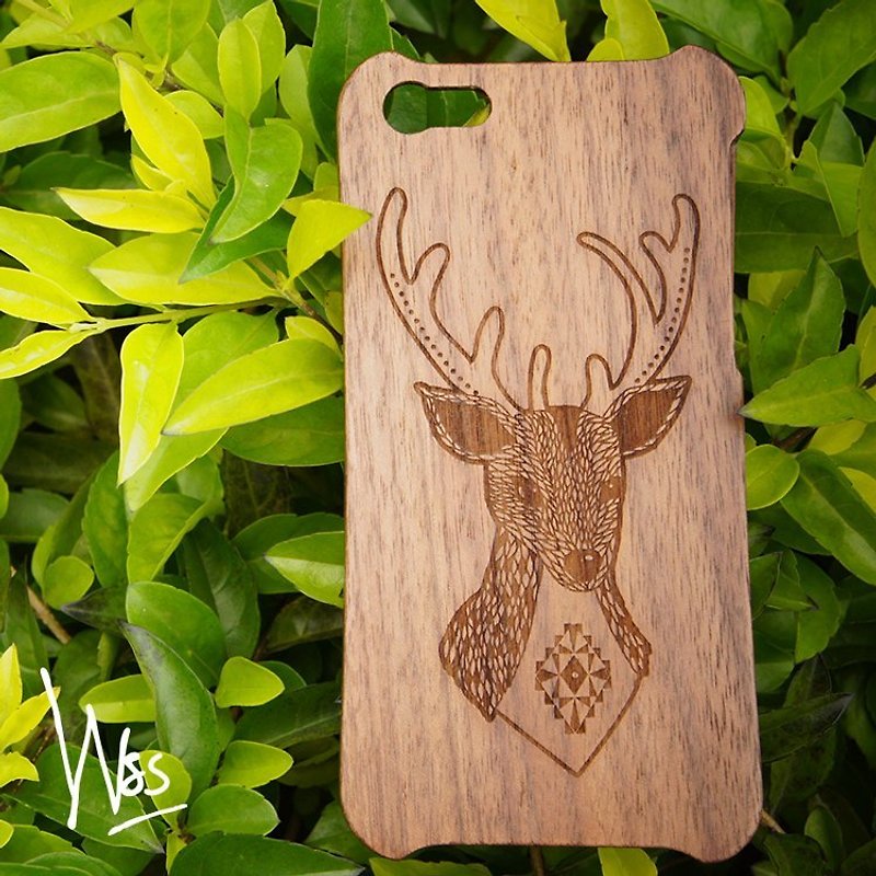 WOODEN Series] [Legend of White Deer iPhone 5 / 5S wood protective shell - เคส/ซองมือถือ - ไม้ สีนำ้ตาล