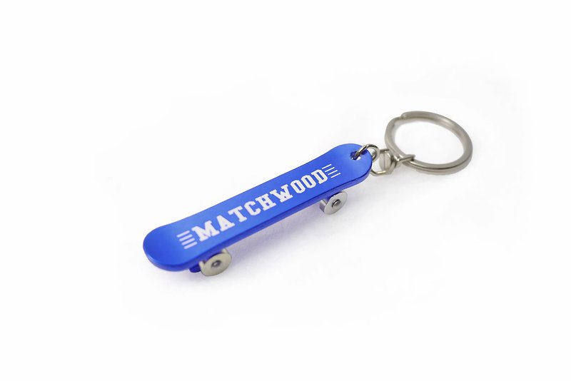 โลหะ ที่ห้อยกุญแจ สีน้ำเงิน - Matchwood Skate Keychain Skate Opener Keyring Blue