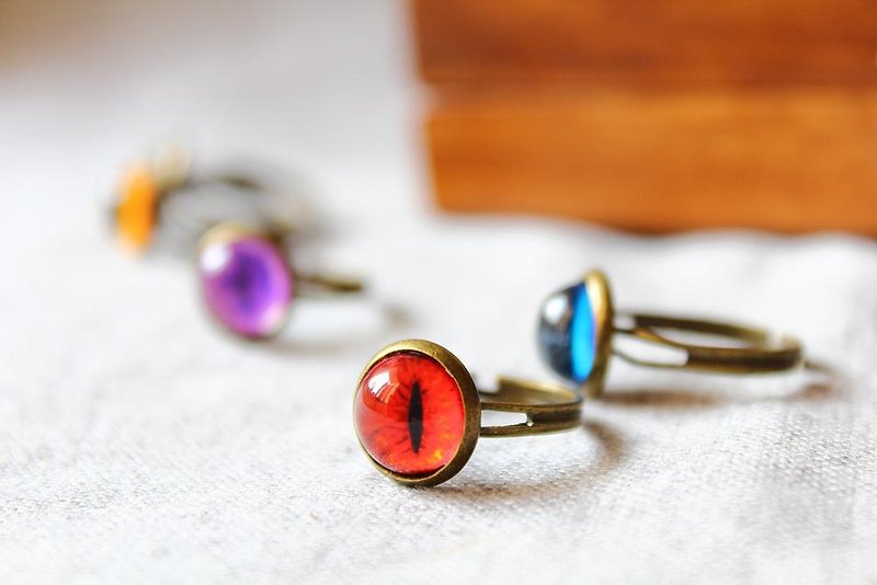 [Cat EYE] 10mm small bronze ring - General Rings - Glass Multicolor