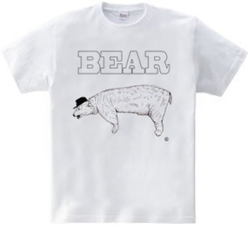 B BEAR（T-shirt　5.6oz） - Tシャツ - その他の素材 ホワイト