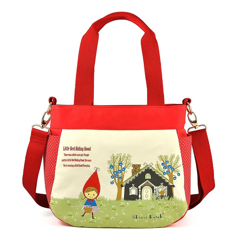 Kato Shinji Little Red Riding Hood Classic Series - shoulder shoulder bag - Messenger Bags & Sling Bags - Cotton & Hemp Red