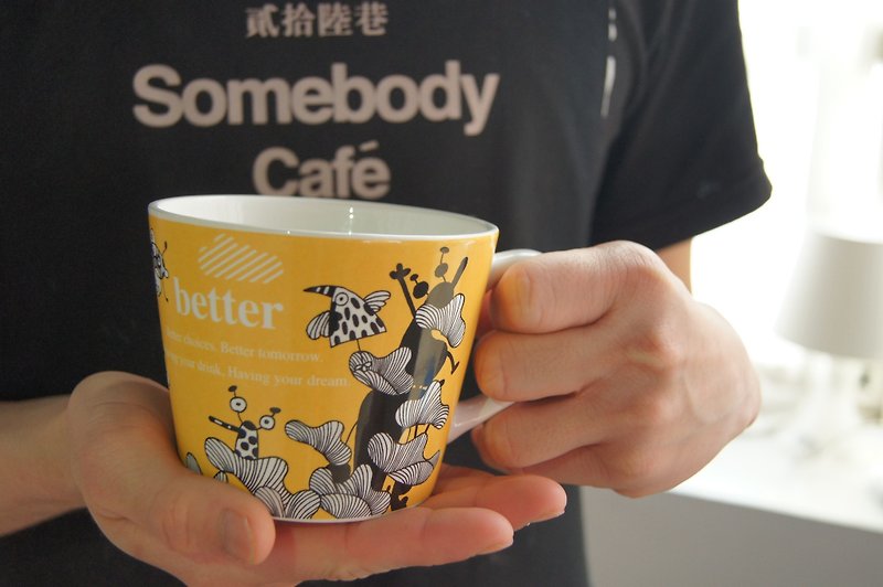 Have a Dream〡 Mug Cup and Saucer Set | (Yellow) - แก้วมัค/แก้วกาแฟ - วัสดุอื่นๆ สีเหลือง
