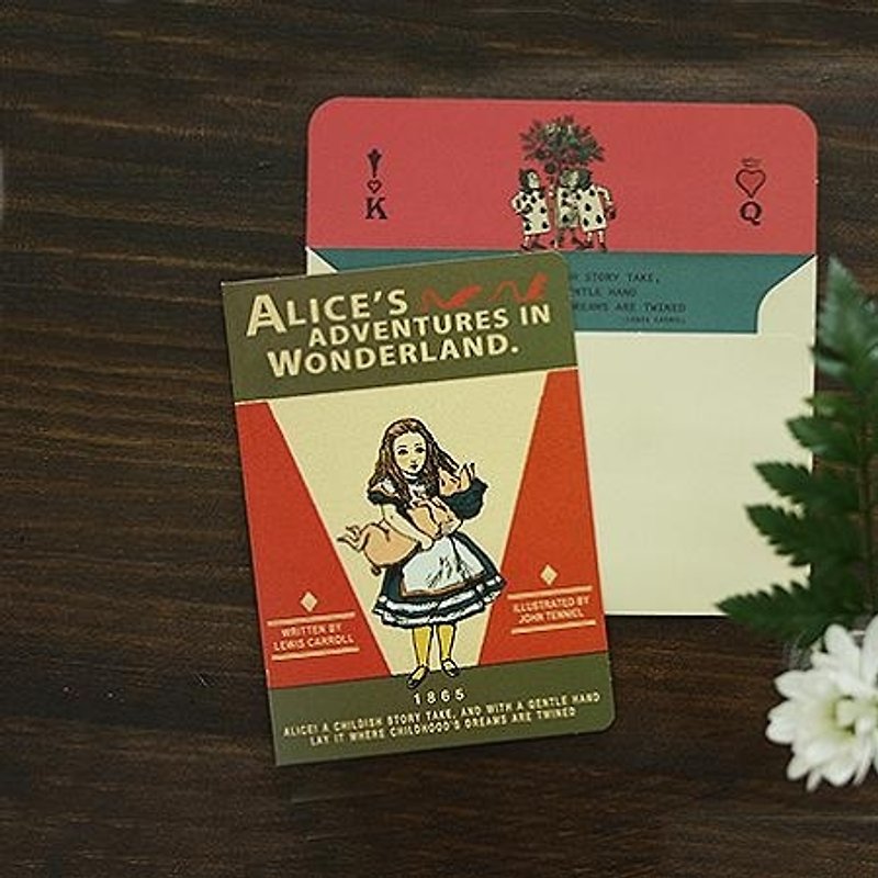 7321アリスヴィンテージ妖精汎用カード-Aliceと赤ちゃん豚、7321から08209 - カード・はがき - 紙 多色