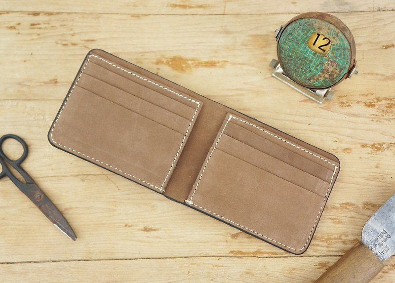 [Grinding] SHOW taste leather wallet card slot (free printing / hardware accessories lettering, additional purchase required) - Wallets - Genuine Leather 