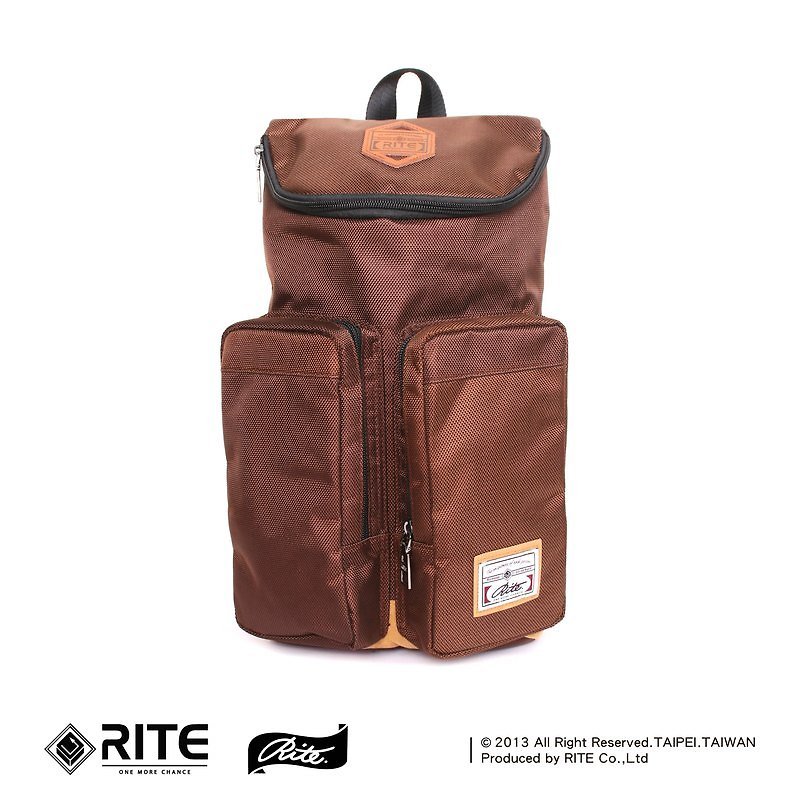 Travel Bag｜雙袋旅行包-巧克力尼龍｜ - Messenger Bags & Sling Bags - Waterproof Material Brown
