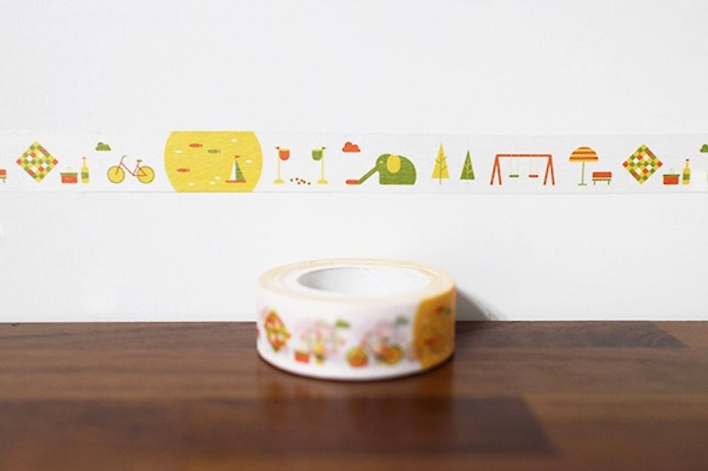 Maotu-Paper Tape (Little Park) - Washi Tape - Paper White