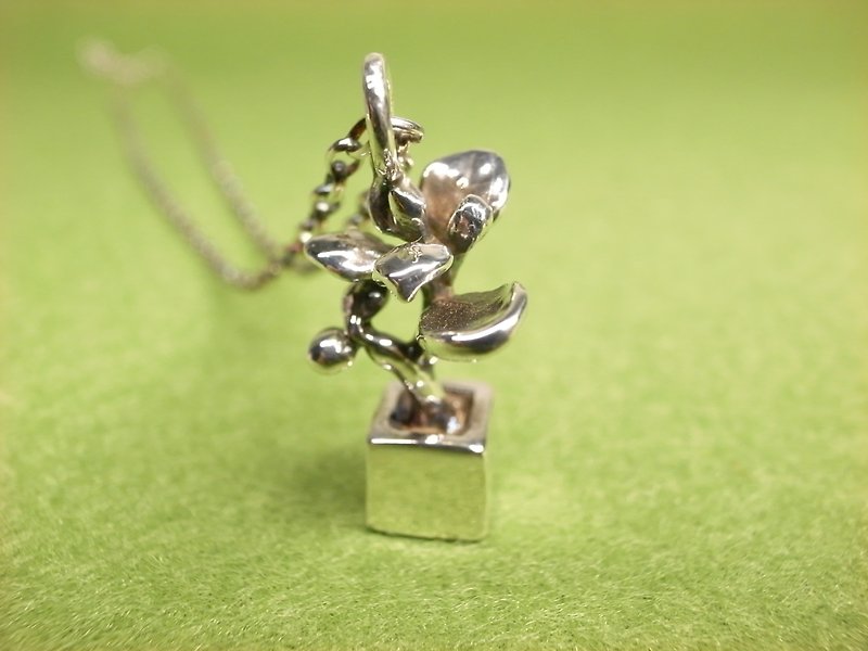 Ermao Silver[Succulents Series─Large Style-Honghuiyan-Necklace] Silver - สร้อยคอ - เงิน สีเงิน