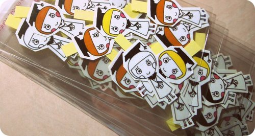Little Legion Bachelor mini dress little girls into six groups (total of 4 stickers Combo Pack)
