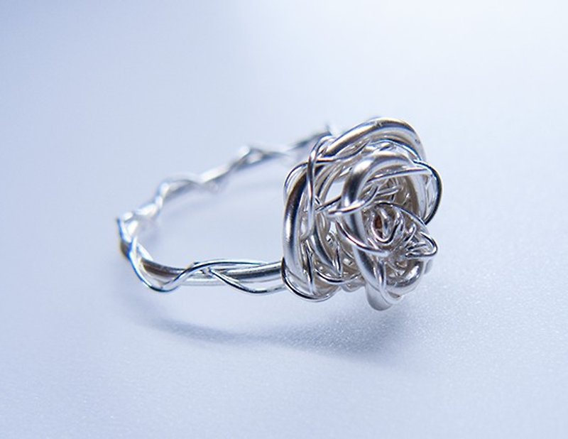 Metal-Handmade Spiral Flower Ring | Meiwei 2~6 Order Place |-Silver (Handmade. Gifts. Jewelry. Imported from the United States. Rings. Gift Boxes. Metal Wire) - General Rings - Other Metals Gray