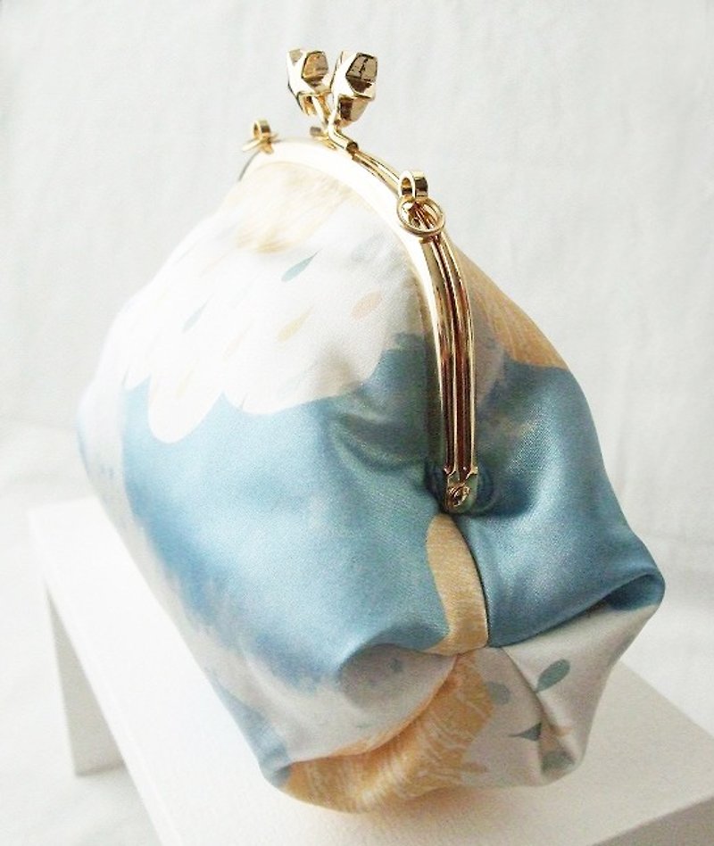 SALE OUTLET 雲柄2wayポシェットcloud bag  with tassel of meteor - ショルダーバッグ - その他の素材 イエロー