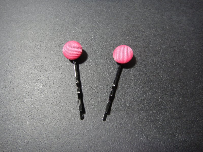 Summer first love button small hairpin C20ASZ11 - Hair Accessories - Other Materials Pink