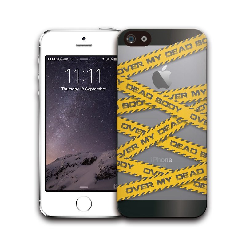 PIXOSTYLE iPhone 5/5S 太陽花保護殼 - 踏過我的屍體 PS-303 - 手機殼/手機套 - 塑膠 橘色