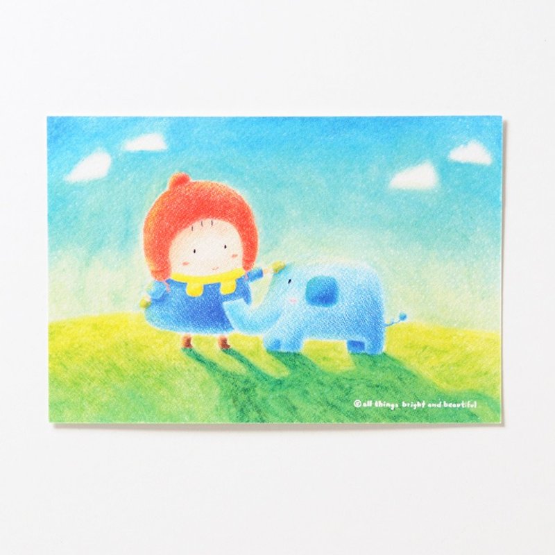 Morning Postcard - การ์ด/โปสการ์ด - กระดาษ สีน้ำเงิน