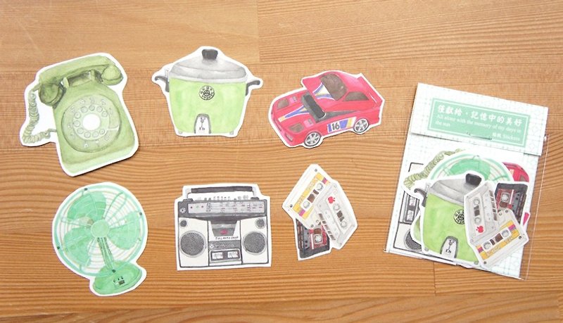 [Only for beautiful memories - sticker set] (Electrical appliances) - สติกเกอร์ - กระดาษ สีเขียว