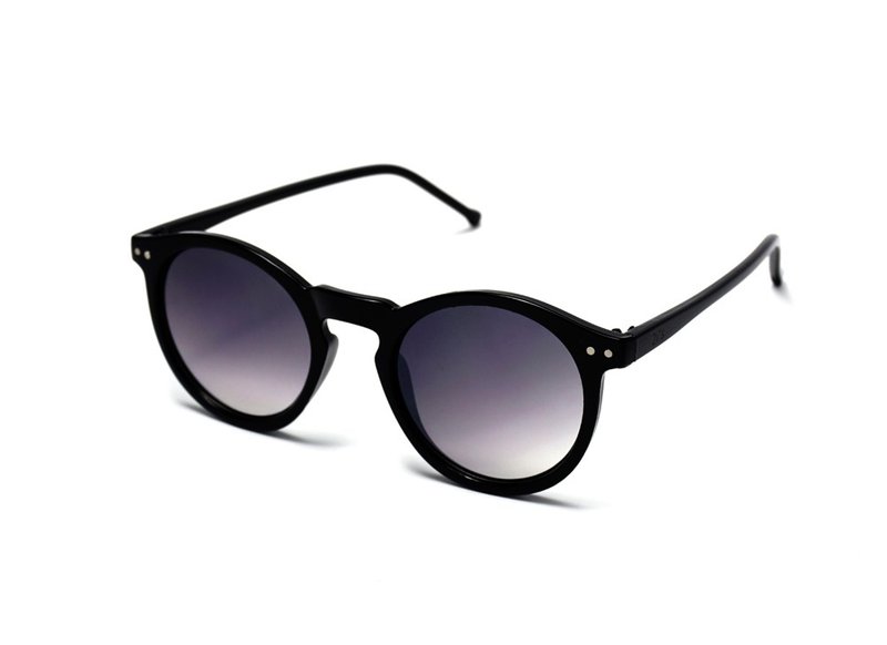 (Defective Product Discount) 2is Angus A1 Sunglasses│Vintage Round Frame│Black - แว่นกันแดด - พลาสติก สีดำ