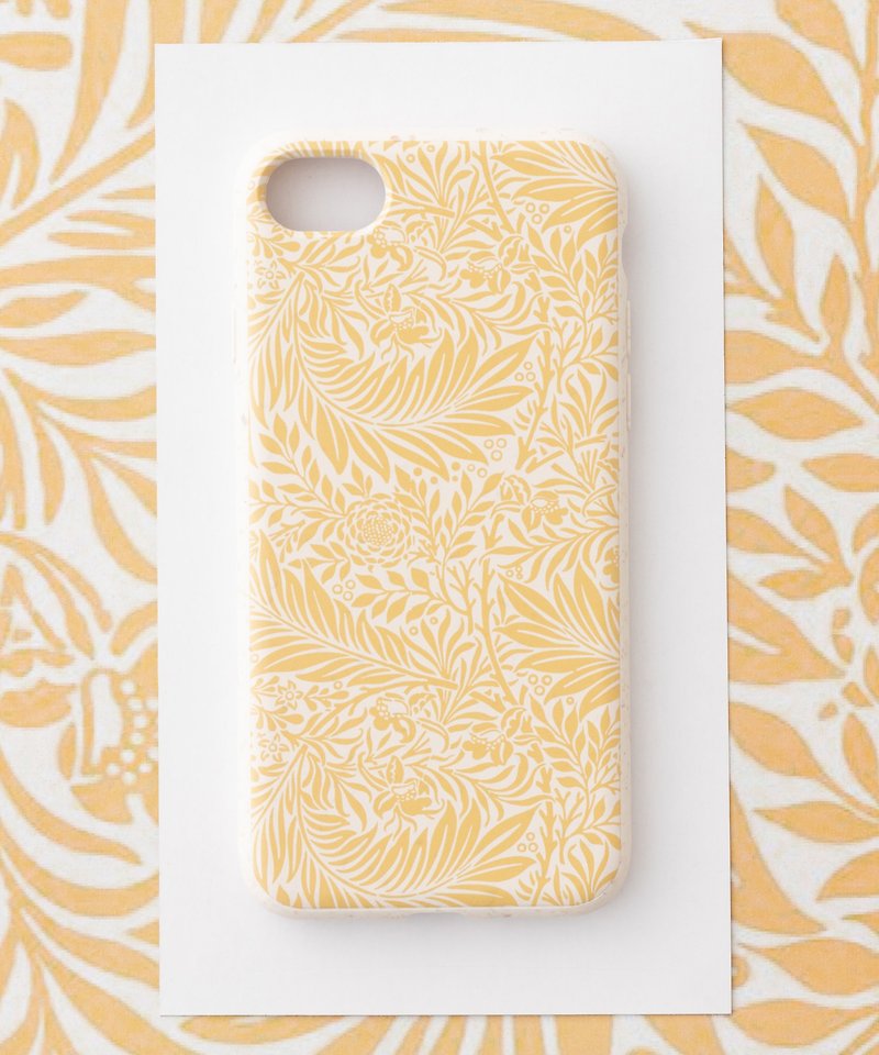 William Morris Design iPhone SE / 7/8 PBAT Biodegradable Eco's Smartphone Case Yellow - เคส/ซองมือถือ - วัสดุอีโค หลากหลายสี