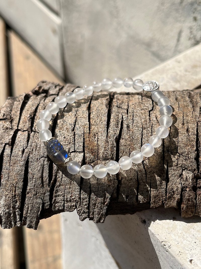 Bracelet White Moonlight Labradorite Stretch Bracelet - Bracelets - Semi-Precious Stones 