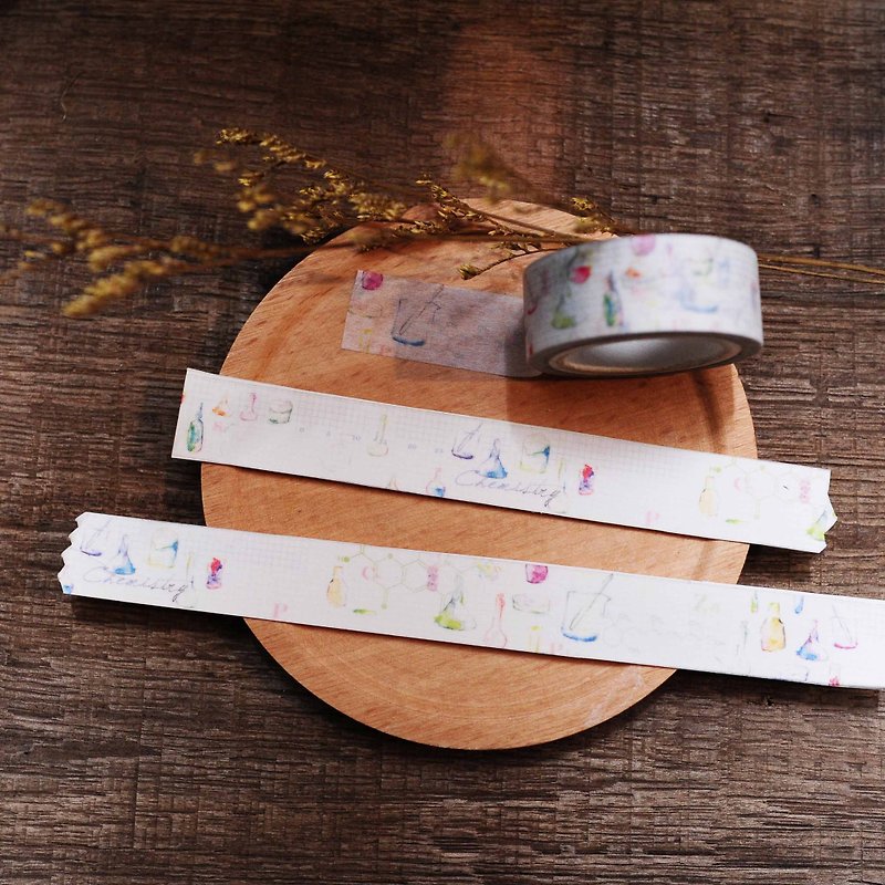 Poetry chemistry experiment /washitape - Washi Tape - Paper White