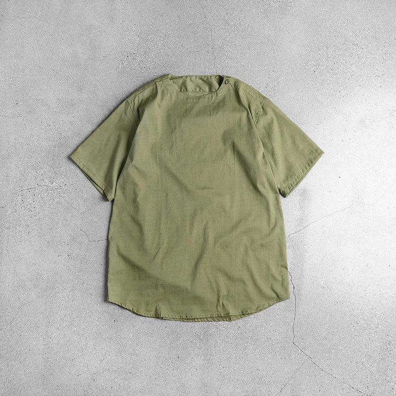 羅馬尼亞公發Pullover Shirt / Vintage 古著 - 女上衣/長袖上衣 - 棉．麻 綠色