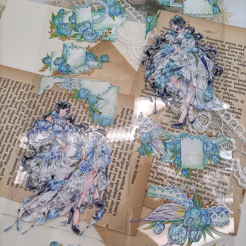 GL1277 鬱金香少女_Tulipa Gesneriana Girl /紙膠帶 - 紙膠帶/和紙/PET - 塑膠 多色