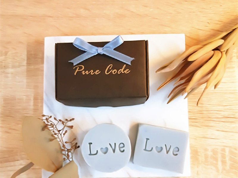 Pure Barcode - Lemon Fine Handmade Soap X Luxury Small Black Box - 10 Pieces (Wedding Small, Morandi) - Hand Soaps & Sanitzers - Plants & Flowers Green