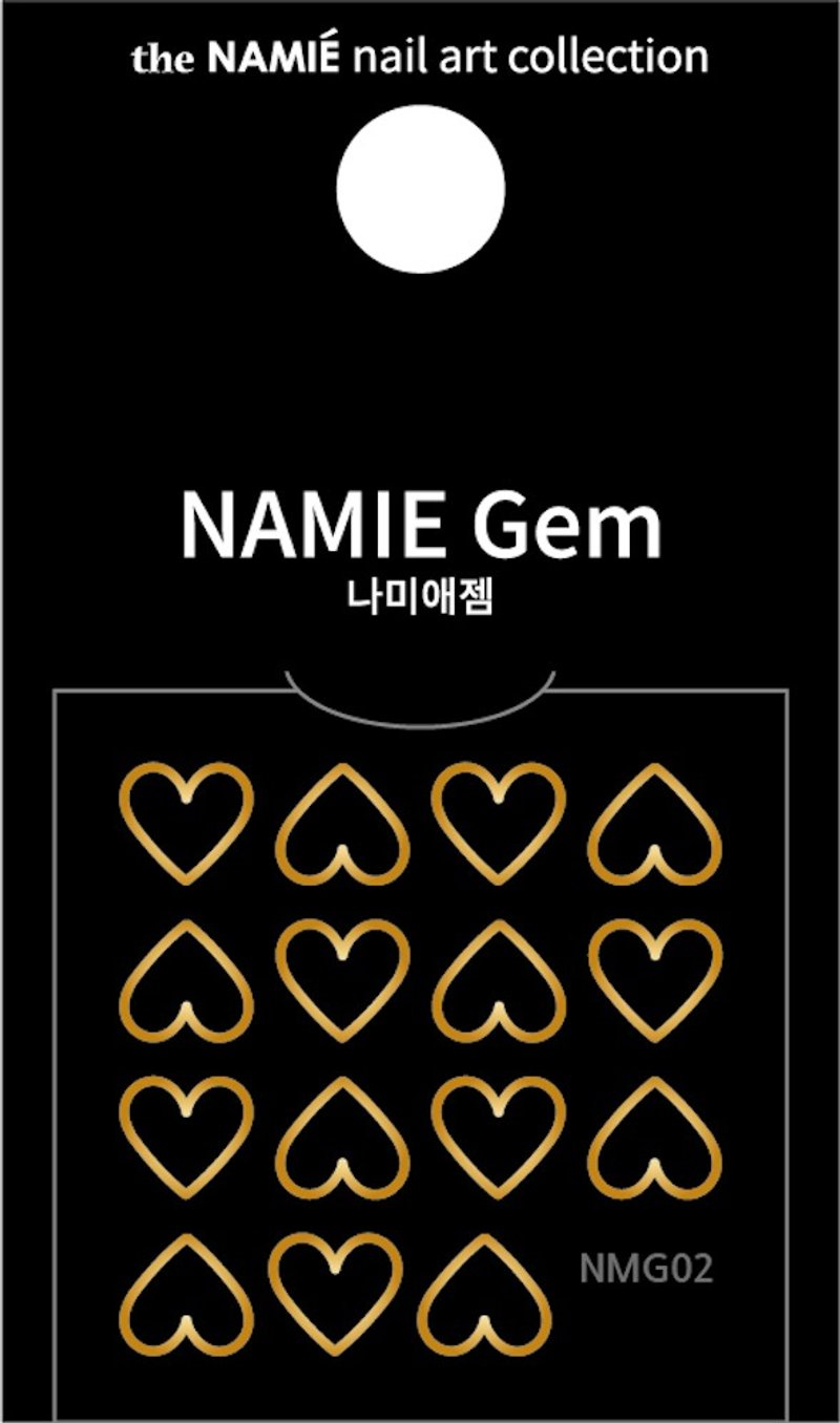 【專業用】NAMIE Gem 美甲裝飾藝術貼紙 Normal Metallic 02 - 指甲油/指甲貼 - 紙 金色