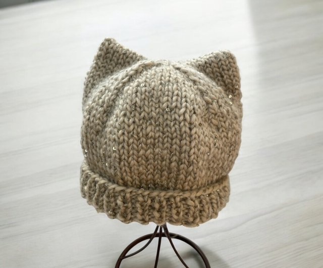 ハンドメイド☺︎猫耳ニット帽☺︎モチーフ☺︎ファー☺︎つけ襟☺︎バラクラバ☺︎ウッドストック ハンドメイド☺︎猫耳ニット帽☺︎モチーフ☺︎ファー☺︎つけ襟