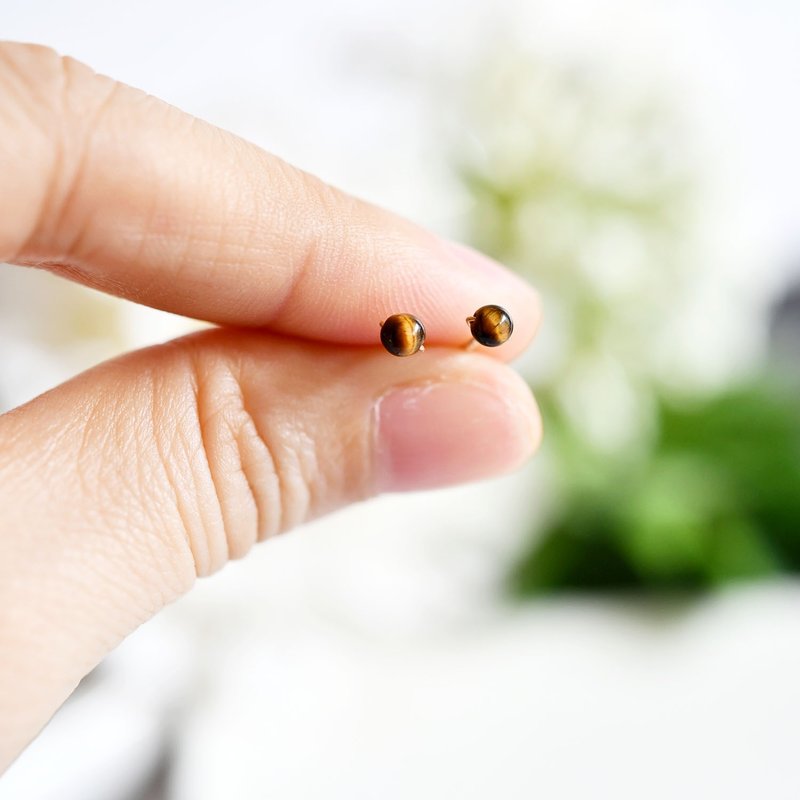 招好運 ! 小粒紅珊瑚麻花蝴蝶結耳環或耳夾 (三月誕生石) - 耳環/耳夾/耳骨夾 - 寶石 咖啡色