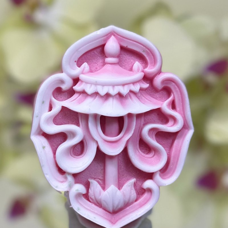 八寳吉祥之寳傘 藝術香氛手工皂 英國Jo Malone 英國梨與小蒼蘭香 - 肥皂/手工皂 - 其他材質 紅色