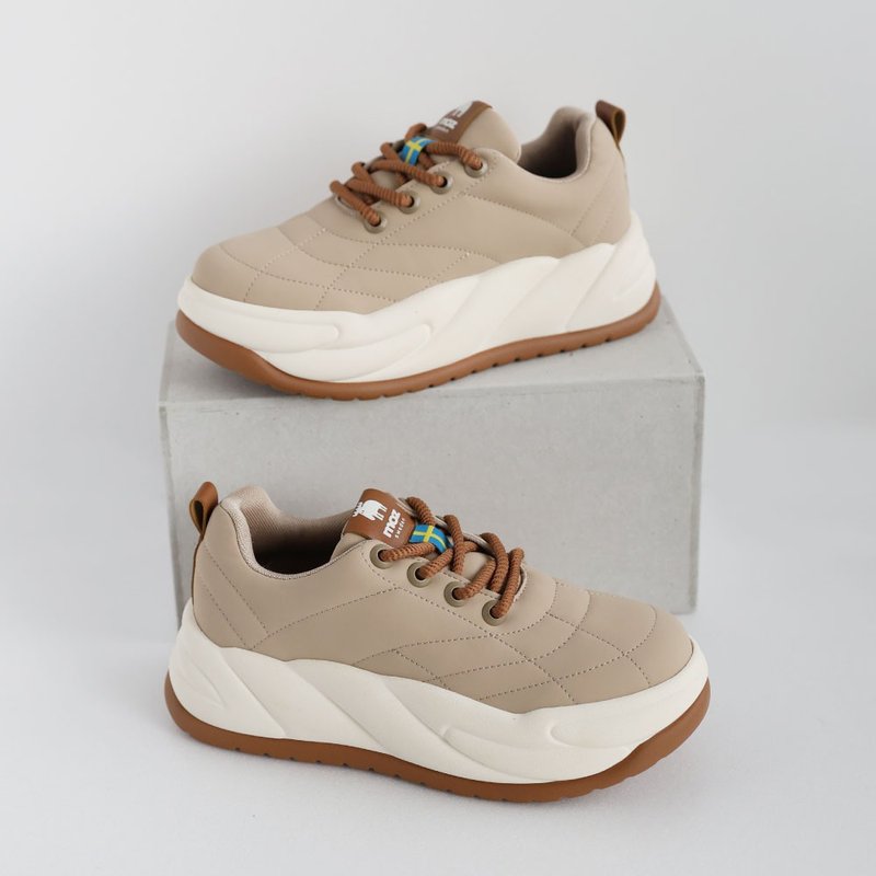 moz Swedish moose burger thick-soled casual shoes (milk tea) - Women's Casual Shoes - Other Materials Khaki