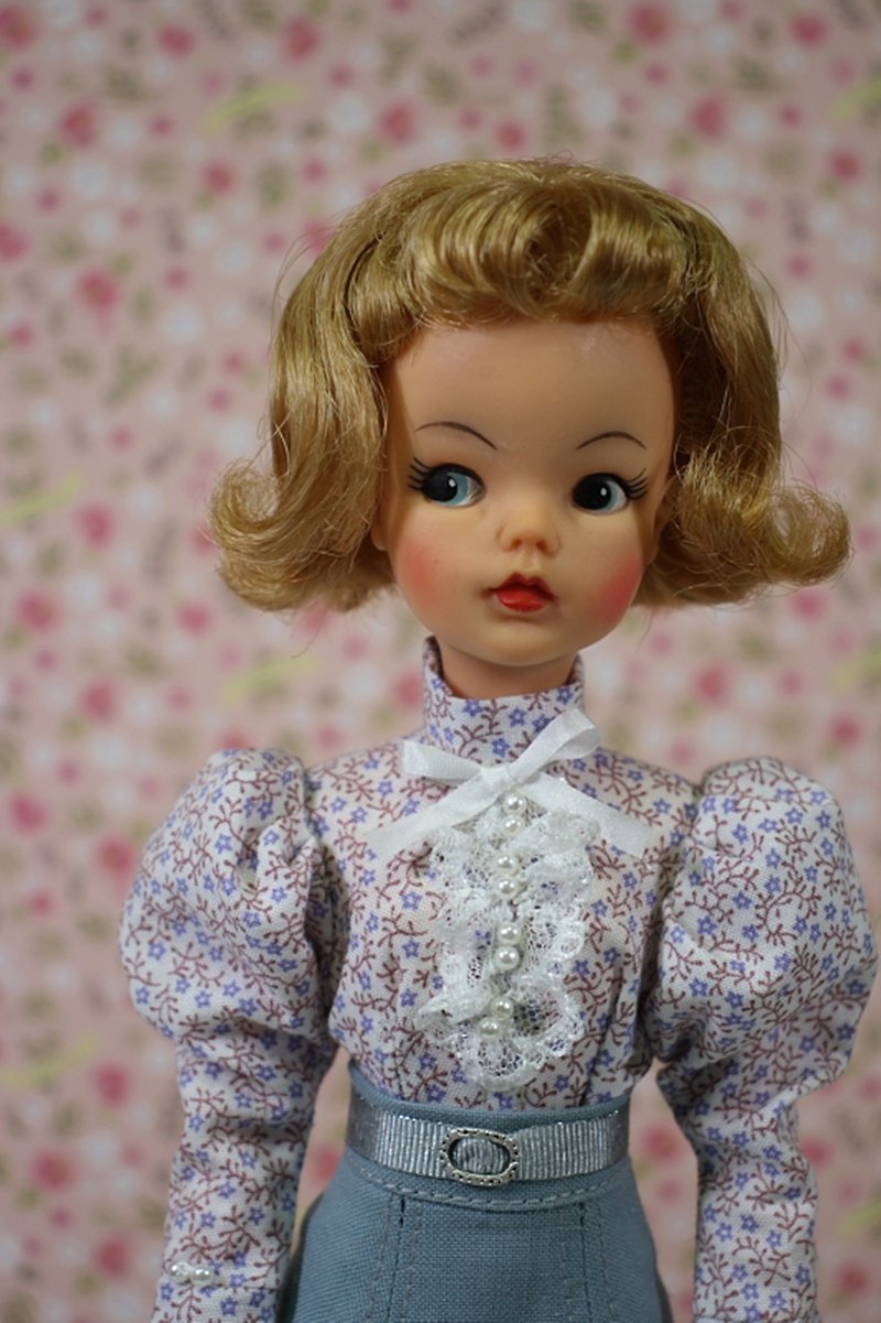 タミ人形のためのレトロ雰囲気オールインワンブラウス+ロングスカート+バッグ - その他 - コットン・麻 多色